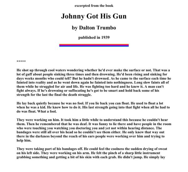 Johnny Got His Gun