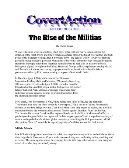 The Rise of the Militias