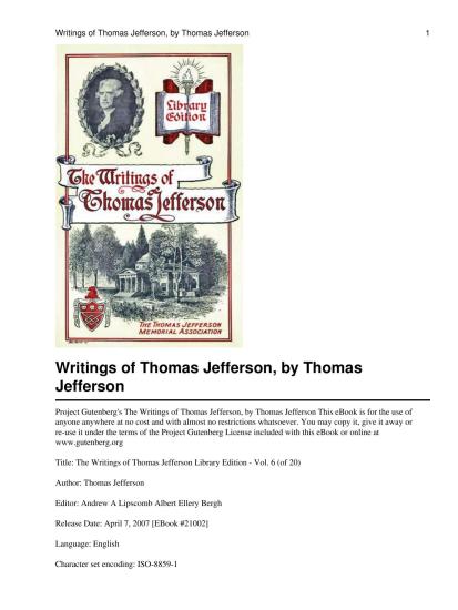 The Writings of Thomas Jefferson