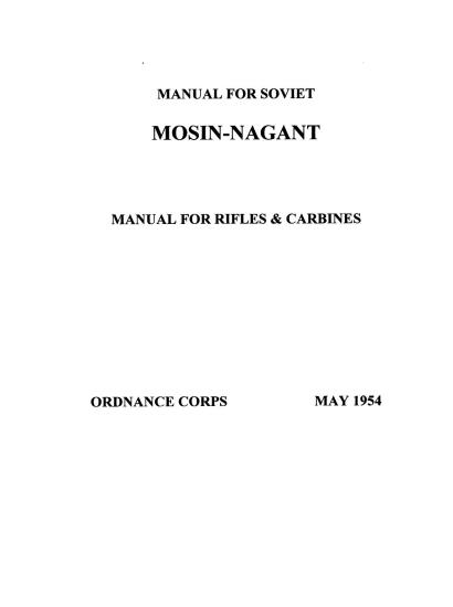 Manual For Soviet Mosin Nagant