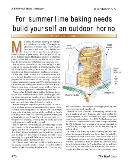 Builld Yourself an Outdoor Horno
